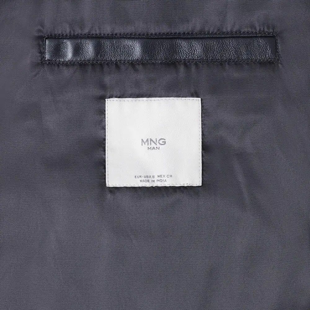 Mango Genuine Leather Jacket New - Picture 5 of 10